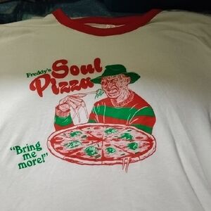 Men's 3XL Freddy Krueger Nightmare On Elm Street Soul Pizza Long Sleeve Shirt